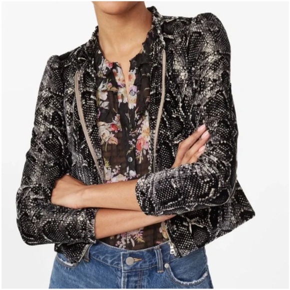 Rebecca Taylor woman’s velvet snake print jacket - Picture 2 of 15